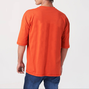 Camiseta de Manga Corta para Hombre, Diseño Liso, Tejido de Punto, 100% Algodón, Talla Grande, con Logotipo Bordado, Venta al Por Mayor - Product Image 2