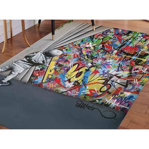 Alfombra con Diseño de Grafiti de Banksy: Alfombra con Patrón de Arte Callejero, Alfombra Impresa, Alfombra de Chenilla - Product Image 5