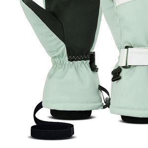 Custom Made Insulated Leather and PU Ski <b>Gloves</b> Windproof Mittens Outdoor Durable Winter Snow <b>Gloves</b> with Touchscreen Functions - Product Image 6