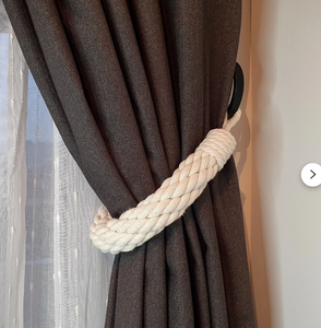 <b>Thick</b> Cotton Rope <b>Curtain</b> Tieback-Chic Ties-Nautical Decor Ties-industrial Holdbacks - Twisted Jute Rope - Product Image 1