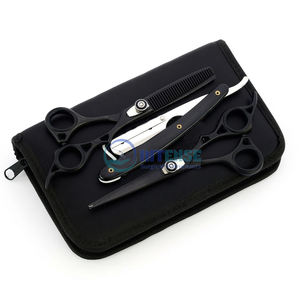 Ensemble de ciseaux professionnels pour la coupe et l'amincissement des cheveux Kit de salon de coiffure en acier inoxydable à bords tranchants pour stylistes - Product Image 3