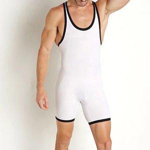 Long Sleeve <b>Men's</b> Adult Wrestling Singlet Bodysuit Jumpsuit <b>Stretchy</b> Polyester/Cotton Quick Dry Breathable Oil Shiny Transparent - Product Image 6