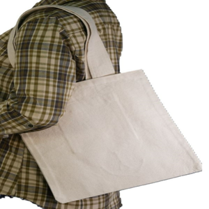 Bolso de mano de algodón orgánico reciclado 100% ecológico para mujer, bolso de compras de comestibles con estampado de letras de MOQ bajo con logotipo personalizado - Product Image 4