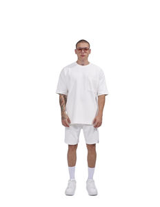 Ensemble d'entraînement d'été pour hommes, t-shirt et short de style décontracté écologique, survêtement à motif uni pour l'entraînement - Product Image 1