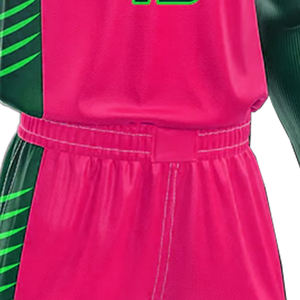 Design de maillot de basket-ball personnalisé pour kit d'équipe Col en V Sublimation haut de gamme Fabriqué au Pakistan Pantalon de qualité supérieure Design personnalisé - Product Image 4