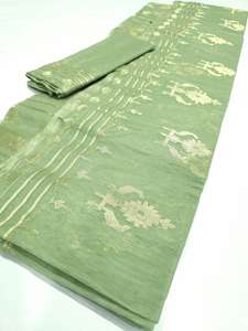 พิเศษ Deshi dhakai jamdani sharee ผ้า jamdani สีเขียวสีฟ้าสีแดงสีทองจากบังคลาเทศ - Product Image 5