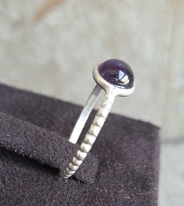 Natural Amethyst <b>Ring</b>, <b>Statement</b> <b>Ring</b>, Handcrafted Artisan Jewellery, Boho Crystal Jewellery Gift - Product Image 1