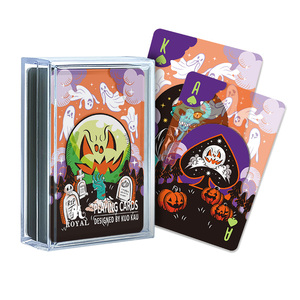 Para Halloween Night of Resurrection Naipes de plástico transparente con revestimiento único 58x88mm 54 tarjetas - Product Image 1