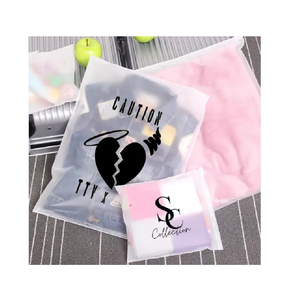 Bolsa de plástico reciclado con logotipo impreso personalizado, bolsas transparentes con cierre de cremallera, bolsas con cierre hermético, bolsas de compras, embalaje de alimentos - Product Image 2