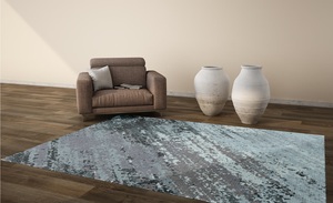 Juego de alfombras ecológicas de pelo medio de estilo persa de lana anudada a mano de alta calidad, diseño de patrón abstracto - Product Image 6