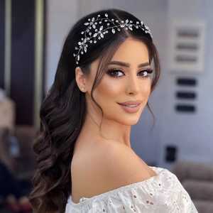 Bridella BHP142 <b>Silver</b> Rhinestone & Crystal Bridal <b>Headband</b> with Comfortable Fit for Weddings Proms & Formal Events - Product Image 2