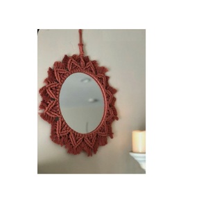 Factory Supplies Handmade Mirror <b>Wall</b> Macrame <b>Wall</b> Hanging other decorative <b>flowers</b> and plants - Product Image 6