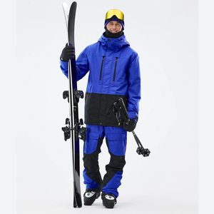 2026 Men's Winter Waterproof Breathable Plus Size Ski Jacket & Snow Pants Set with Zipper Soft Shell <b>Fabric</b> for Outdoor Sports - Product Image 1