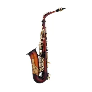 Saxofón alto de alto rendimiento con pintura hecha a mano Torre Eiffel romántica