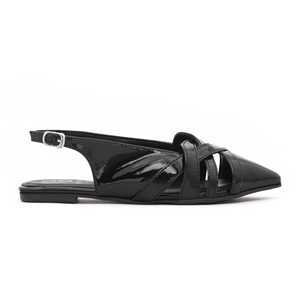 Sandalias de tacón abierto con espalda negra WN5271 Producto - Product Image 3