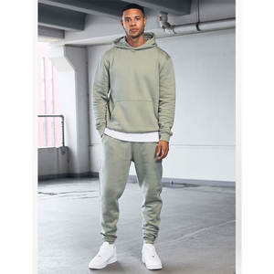High Quality Custom Pullover <b>Men's</b> Sweatsuits Winter Blank Tracksuits <b>Set</b> with Pocket for Jogging - Product Image 5