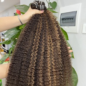 Extensiones de cabello humano virgen vietnamita doble dibujado largo Piano Color Yaki tejido todas las cutículas alineadas crudo grado profundo BDLE Wave - Product Image 2