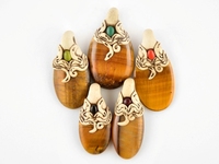 Mezcla de arcilla polimérica, collar con colgante de Ganesha de piedras preciosas, cabujón de cristal curativo de cuarzo, diseñador, joyería étnica hecha a mano, colgante de arcilla