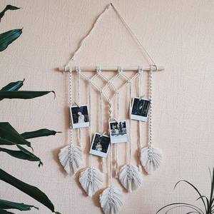 Macramé Vintage colgante de pared planta granja Chic pelo arco Clip titular colgante foto exhibición organizador ecológico tamaño personalizado - Product Image 2