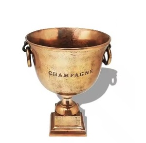 Luxurious Champagne <b>Bucket</b> Cooler Royal Design Handmade Premium Quality Shiny Gold Finished Beverage Ice <b>Buckets</b> Hot Selling - Product Image 4