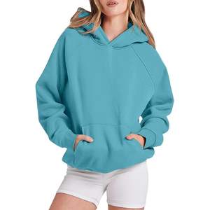 Sudadera con Capucha de Felpa para Gimnasio, 100% Algodón, Talla Grande para Mujer, Antiarrugas, Transpirable, de Alta Calidad, Personalizada, para Otoño - Product Image 3