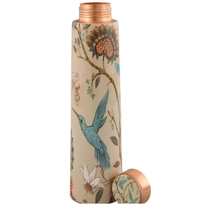 Handmade Copper <b>Water</b> <b>Bottle</b> Vintage Style Scratch Leak Proof Customized Picture Paint Direct Drinking Fitness Anti-Corrosion - Product Image 2