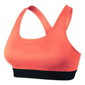 Wholesale OEM Customized Solid Color Yoga Sports <b>Bra</b> with Spandex/Polyester Material Medium Support Adjustable <b>Straps</b> Front Logo - Product Image 4