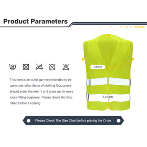 Road High Visibility Safety Reflection Vest Fluorescent Green Cheap Reflective West <b>Hi</b> <b>Vis</b> Safety Worker <b>Running</b> Vest - Product Image 5