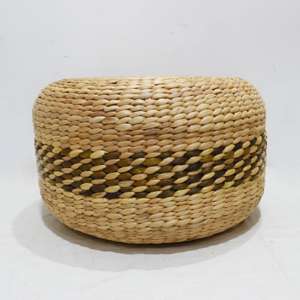 Comehome-Escandinavo natural cómodo MOQ bajo otros muebles para el hogar Jacinto de agua Taburete de jardín otomano forma redonda - Product Image 1