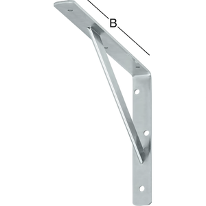 500mm X 330mm X 30mm X 4mm White Powder-Coated Steel Bridge Bracket 200kg Load Capacity VORMANN <b>Storage</b> Shelves & <b>Units</b> - Product Image 3