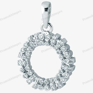 Colgante circular de plata esterlina para mujer, elegante collar brillante para ella, joyería llamativa de moissanita a la moda al mejor precio - Product Image 3