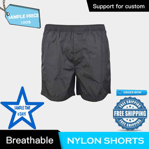 Short de gymnastique tendance pour hommes coupe-vent respirant en polyester et nylon 3M cordon réfléchissant décoration vintage anti-rides décontracté - Product Image 5