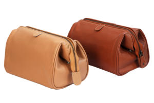 Neceser de cuero genuino con logotipo personalizado, bolsa de cosméticos con cremallera de gran capacidad, promoción al por mayor - Product Image 3