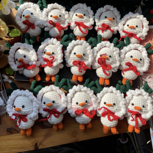Juego de peluches de Mario <span class=keywords><strong>y</strong></span> <span class=keywords><strong>Luigi</strong></span> tejidos a crochet con sombreros rojos <span class=keywords><strong>y</strong></span> verdes <span class=keywords><strong>y</strong></span> overoles azules para niños, juguetes decorativos. - Product Image 2
