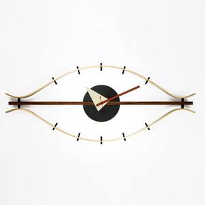 Reloj de pared de Metal con forma de ojo único Diseñador elegante Acento para el hogar Moderno Elegante Pieza de declaración artística atemporal - Product Image 1