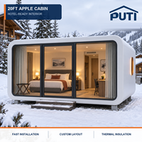 Suite Cabine Apple de 20 pieds en acier modulaire protégé contre la corrosion pour complexe hôtelier tropical, club de plage et hôtel de plongée