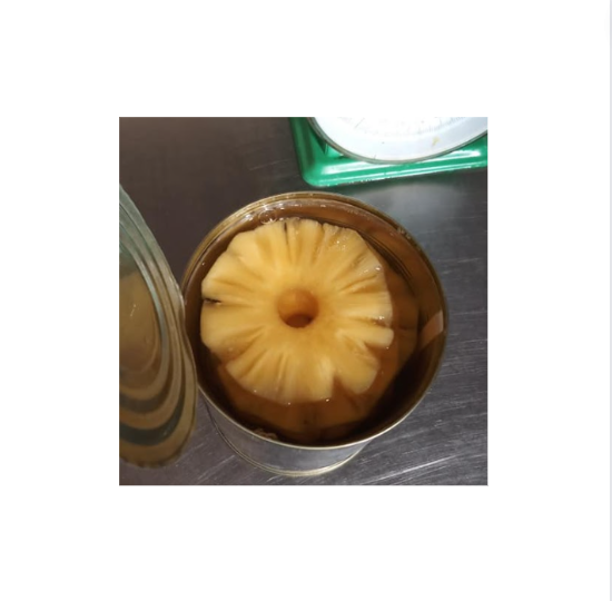 Bouchées d'ananas en conserve au sirop/Morceaux d'ananas en conserve au sirop épais/Anneaux d'ananas au jus naturel meilleur prix de gros