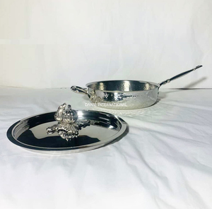 Ensemble de casseroles martelées de qualité supérieure avec couvercle en forme de citrouille dorée, en acier inoxydable, collection de gros pour les fournisseurs de cuisine, casseroles et poêles - Product Image 3