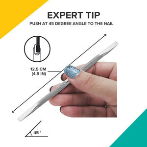 Empujador de cutículas Pro Empujador de cutículas con 2 extremos Herramienta de manicura de acero inoxidable Estilo 105 - Product Image 3