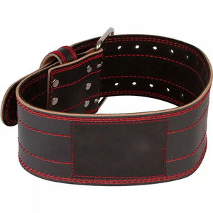 Ceinture de musculation en cuir véritable, ceinture d'entraînement de musculation, ceinture de sport, soutien lombaire, ceinture de musculation rembourrée de 4 pouces - Product Image 1