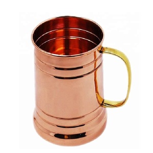 Taza Moscow Mule de Cobre Macizo con Aspecto Real, con Asa de Latón Decorativa para el Hogar, Hotel, Cocina, Tazas de Cobre para Beber Agua - Product Image 5