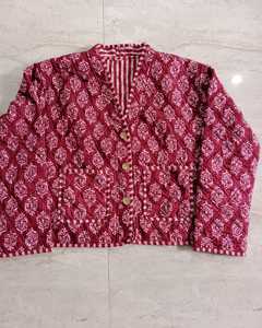 แจ็กเก็ต Kantha โบฮีเมียนแบบกลับด้านได้สำหรับผู้หญิงเสื้อโค้ทผ้าฝ้ายสำหรับฤดูใบไม้ร่วงฤดูหนาว - Product Image 1