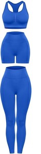 Conjunto de sujetador de gimnasio y mallas de yoga transpirables para mujer personalizado - Product Image 4