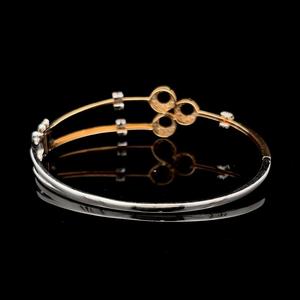 Bracelet personnalisé pour femme en argent et or plaqué bicolore, bracelet unique en zircone pour les mariages, les fêtes, les cadeaux, diamant moissanite - Product Image 3