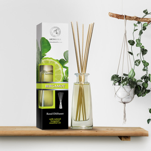 Aromatika Bergamot Reed Diffuser 100ml Glass Bottle with Natural <b>Essential</b> <b>Oil</b> Long Lasting Aroma Fragrance <b>Set</b> - Product Image 4