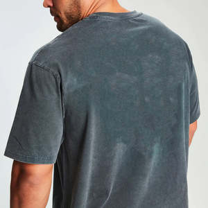 T-shirt unisexe surdimensionné pour homme, style streetwear, avec broderie personnalisée, graphique, délavé, effet vintage, style délavé à l'acide - Product Image 4