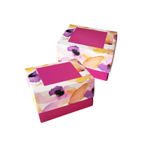 Floral Printed Paper Gift Box with Lid Elegant and Reusable Packaging for Weddings Parties Birthdays and Special Occasions