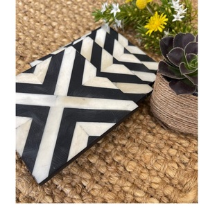 Customized Top Quality Good <b>Polished</b> Handcrafted Natural Wooden Bone Inlay coaster for Hotel ,home and Restaurant From India. - Product Image 1