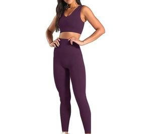 2024 pantalones de entrenamiento de tendencia para mujer, mallas de gimnasio de secado rápido de cintura alta para Fitness, Control de barriga, botín, Yoga, informal, de punto sólido - Product Image 1