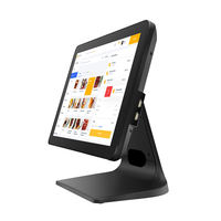 Système de point de vente Android 15,6 pouces à double écran 8 Go + 256 Go, terminal de caisse enregistreuse NFC EPOS
